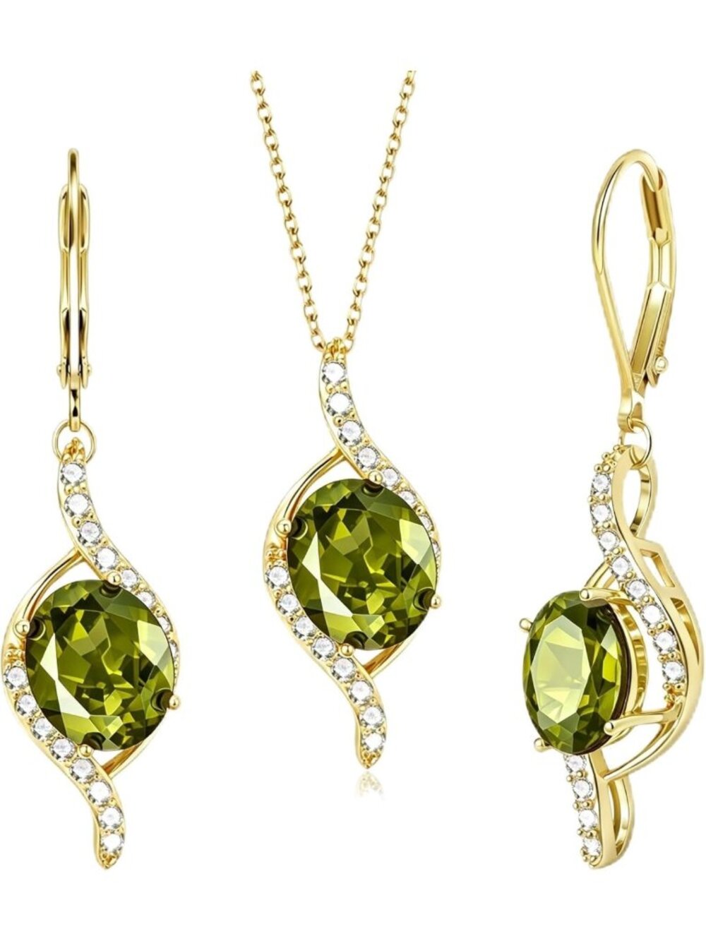 Elegant Twisted Austrian Crystal Jewelry Set - Stunning Women's Accessories
